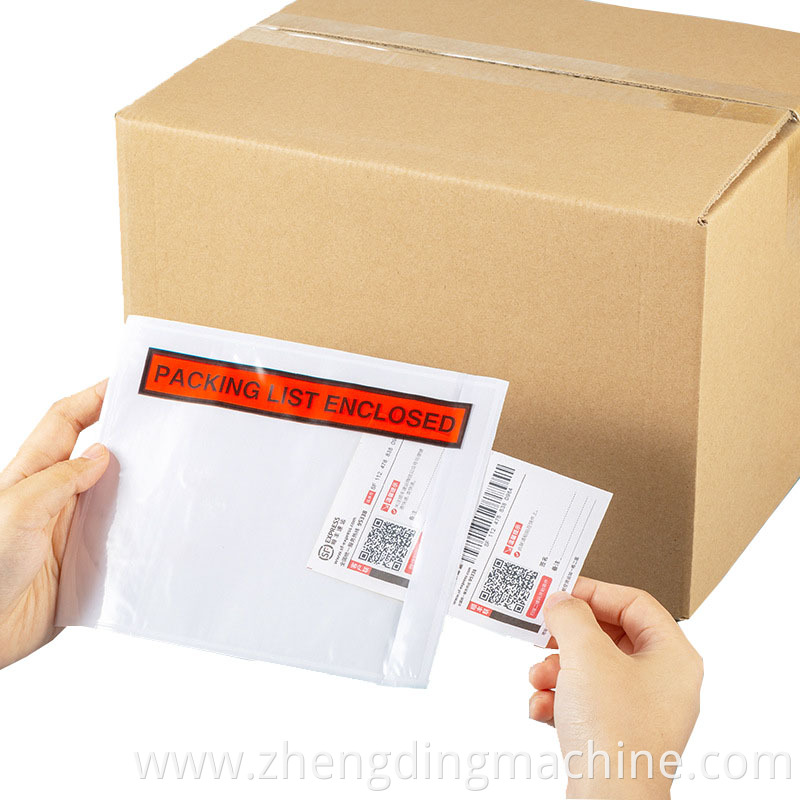 DHL Clear Plastic Self Adhesive Shipping Label Packing Slip Envelope Making Machine